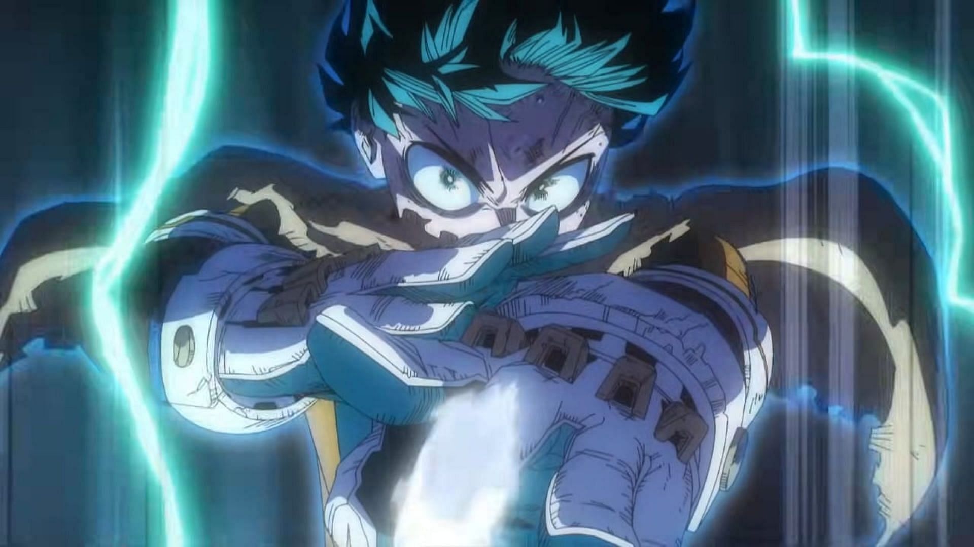 Midoriya, as seen in the anime (Image via Studio Bones)